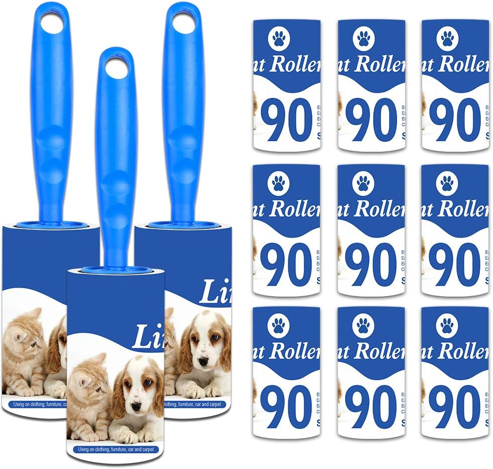 Lint Rollers Pet Hair Roller, Lint Remover 1080 Sheets,Lint Roller Refill for pet Hair Extra Sticky, Clothes and Hair - 13 Pack