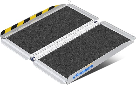 Ruedamann 2FT 30.3" Wheelchair Ramp, Portable Wheelchair Ramp for Home Entrance, 30-1/4" Wider Design, Non-Slip Aluminum Folding Ramps for Wheelchairs, Strollers, Scooters, Stairs, Curbs, Doorways