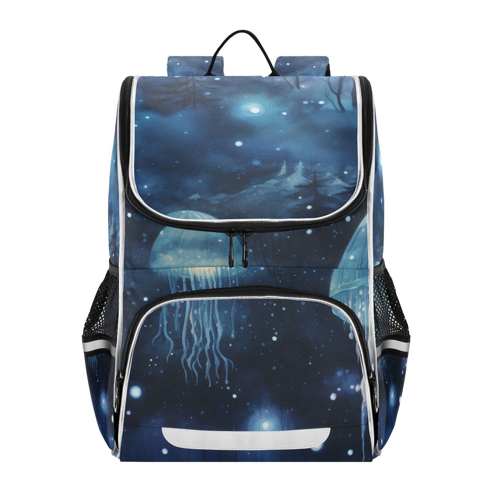 Mochila de viaje con medusa azul reflectante que protege la espalda de tu hijo 8