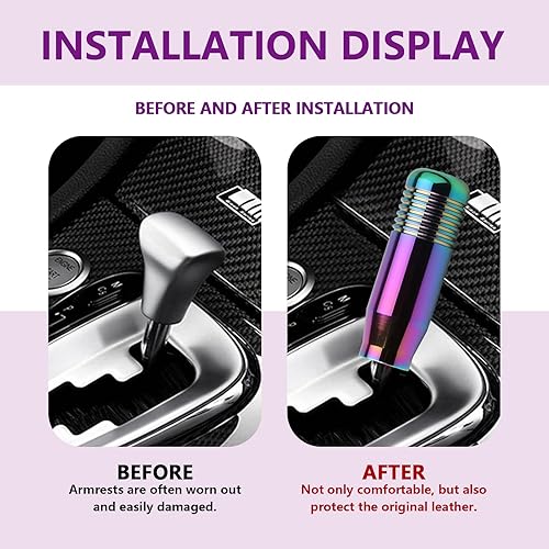 Miniatura 4 de 1 cabezal de palanca de cambios para automóvil, 3.34 x 1.18 pulgadas, aleación de bandera estadounidense impresa antideslizante texturizada,