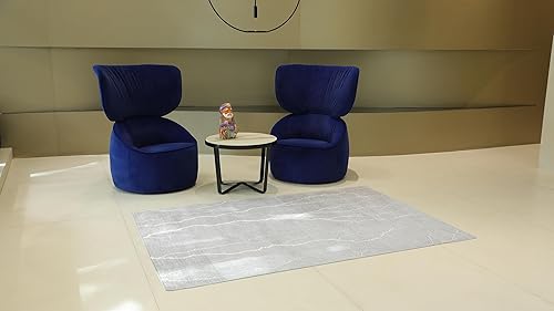 Miniatura 4 de ENTREZ Alfombra abstracta moderna (alfombra) para sala de estar, dormitorio, cocina, comedor, pasillo, oficina, 74.8 x 114.2 in, 6.2 x 9.5 pies,