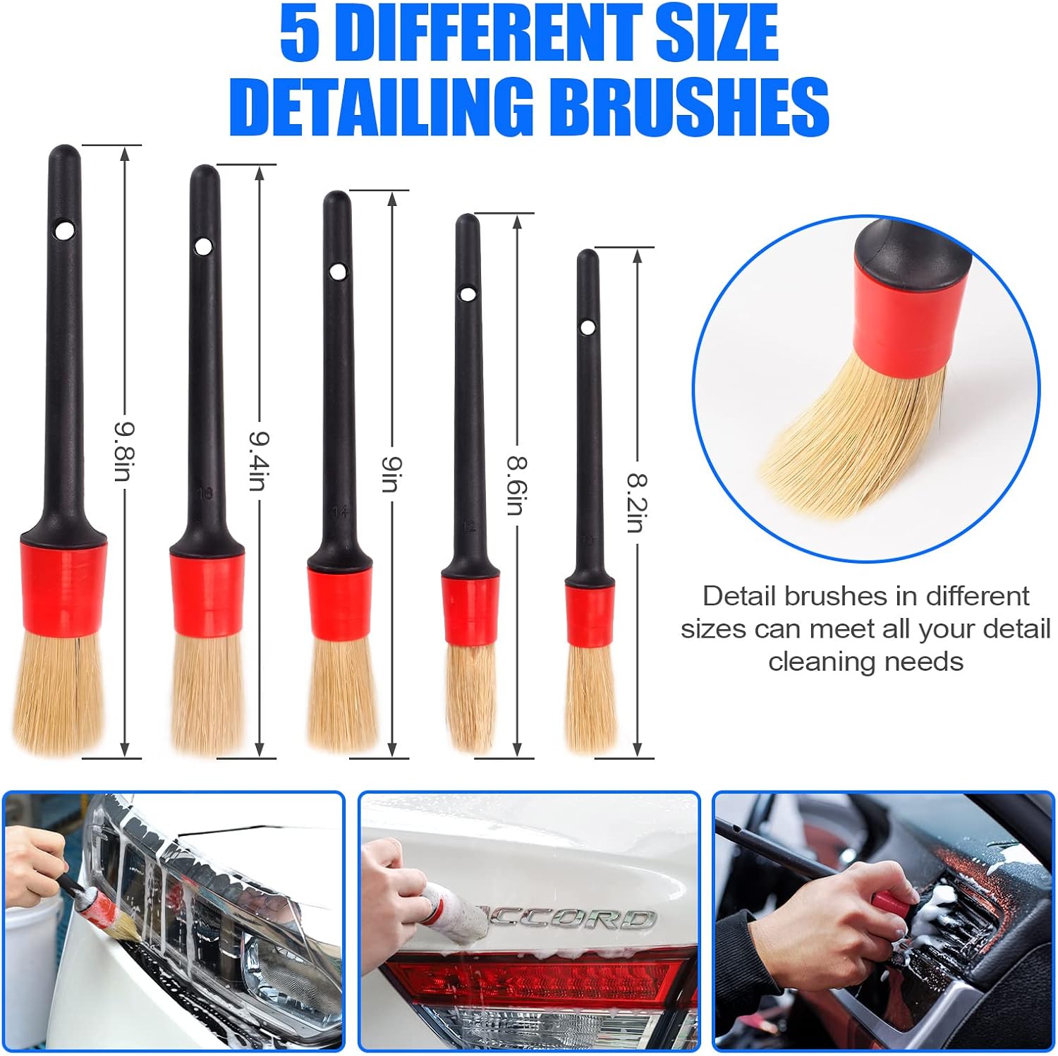 21-Piece Complete Car Cleaning Tool Kit with Detail Brush Set, Gloves, Towel, and Auto Drill Brush Kit for Interior and Exterior Detailing… (A)