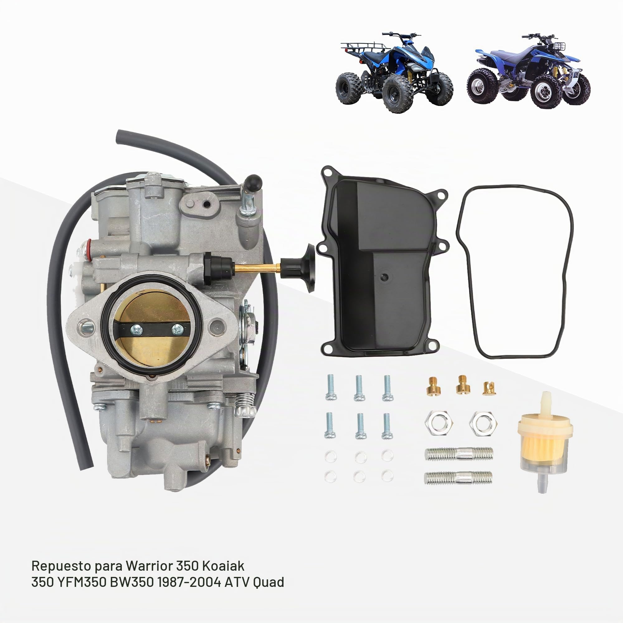 GOOFIT carburador Reemplazo para Warrior 350 Koaiak 350 YFM350 BW350 Wolverine 350 Moto4 350cc 19872004