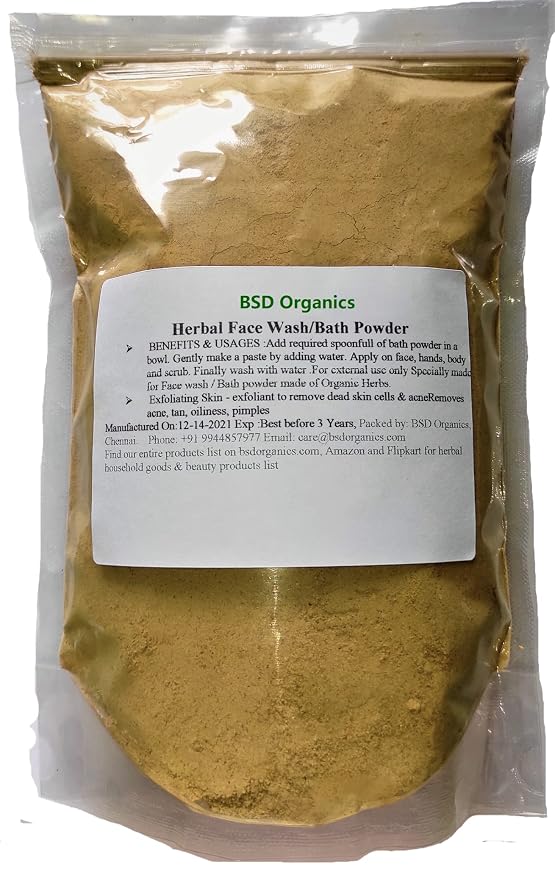 BSD Organics Natural Herbal face wash/bath powder - 100 grams