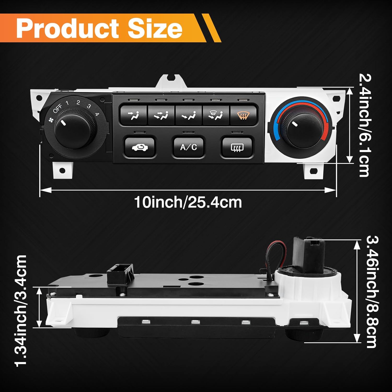 599-268 Heater Climate Control Module A/C Control Panel Compatible with 1998-2000 Honda Accord, 1998-2004 Honda Odyssey, Replaces 599-268, 79600-S84-A01ZA
