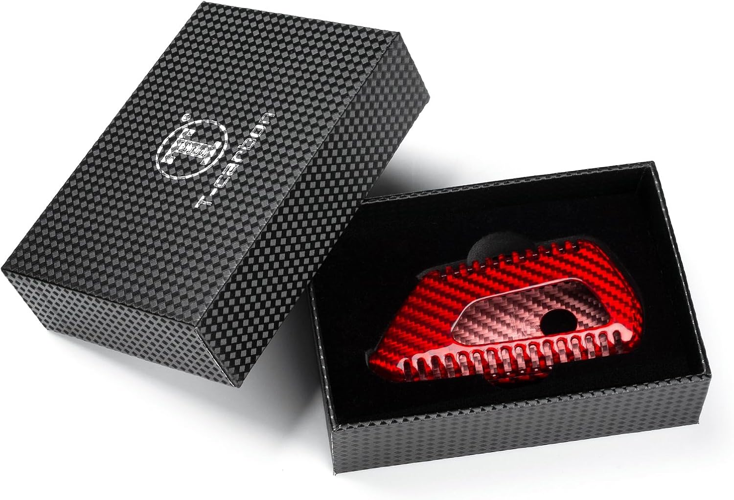 T-carbon Key Fob Cover Fits VW Atlas Mk 8 Golf R Polo Tiguan ID3 ID4 Buzz 2020-2025;Glass Fiber Key Shell Fits Skoda Octavia Kodiaq Karoq;Key Case Compatible with Seat Cupra Ateca Leon Accessories