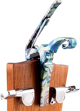 Kyser Musical Products Quick-Change Guitar Capo, KG6ABA, Abalone - For 6-String Acoustic Guitars, Made in USA, Quality, Strong, Lightweight, Quick & Easy Key Changes, Innovative, Perfect Fit