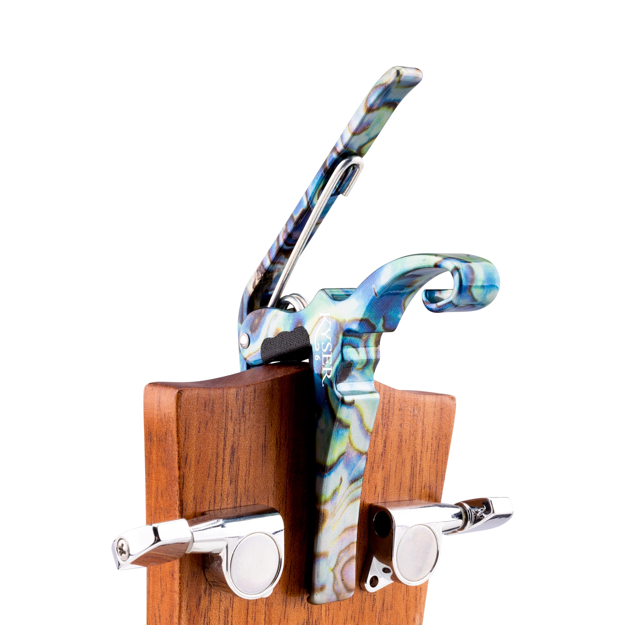 Kyser Quick-Change Capo for 6-string acoustic guitars (Abalone), 3.25 x 4 x 0.5 inches - Image 4
