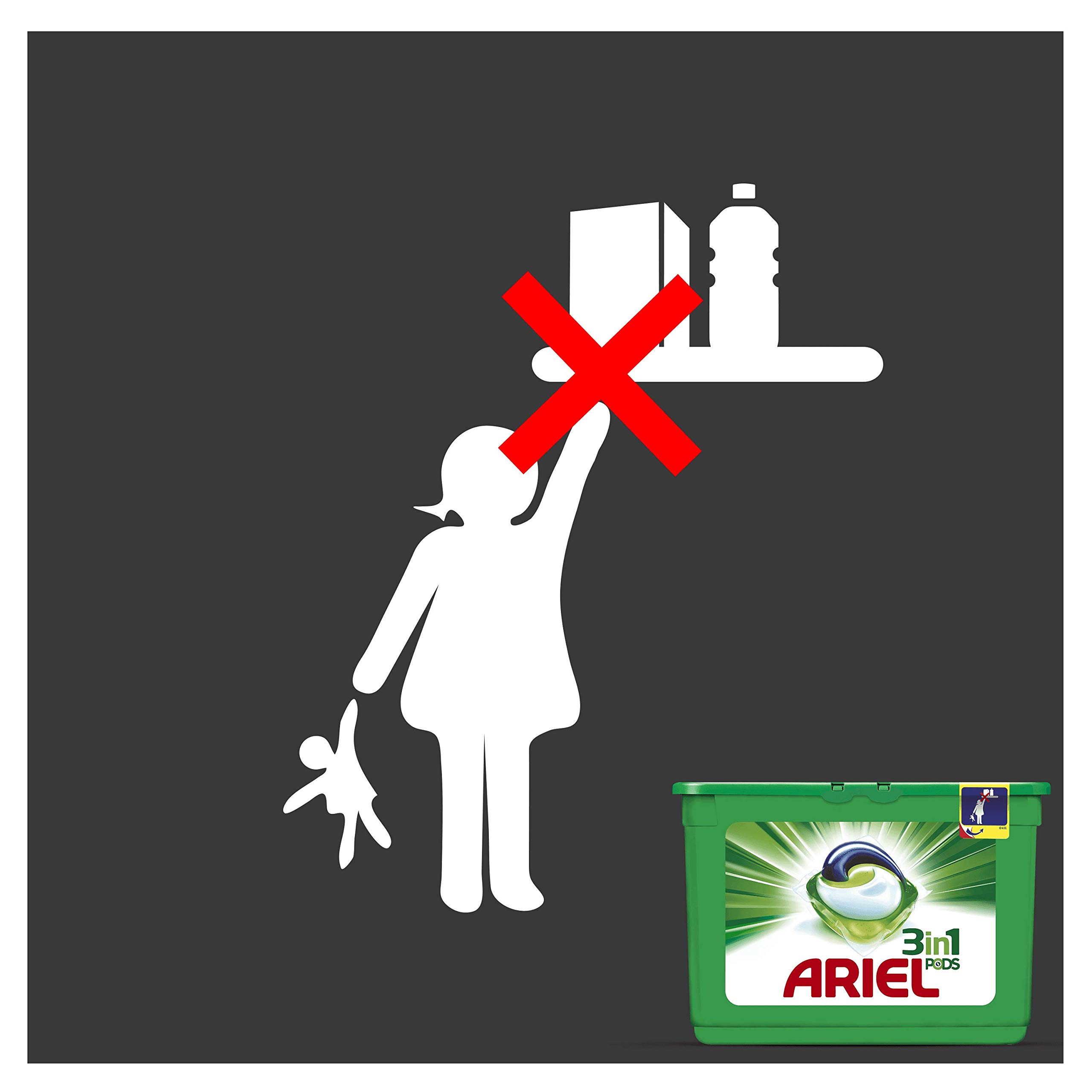 Ariel 3 in 1 detersivo in capsule, confezione da 1 pezzo