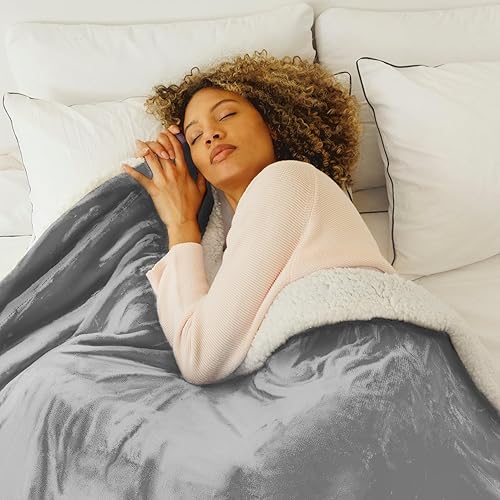 Miniatura 8 de NANPIPER Manta de franela reversible, manta de sherpa, súper suave, mullida, de microfibra de felpa, para regalo