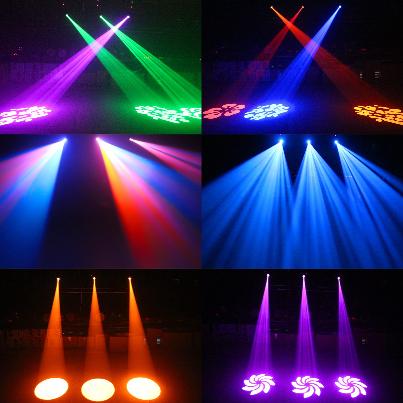 Luce LED Moving Head da 60W, effetto palcoscenico con 8 motivi + rotazione + 8 effetto colore per DJ Show Concert Party KTV.