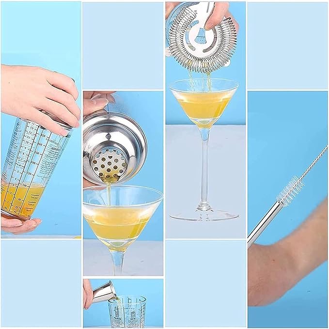 Kit de Coctelera, Set de 17 Piezas con Soporte Acrílico miniatura 5