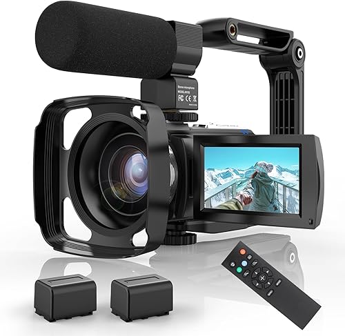 CUTELULY Videocámara de video, HD 1080P 30FPS 36MP rotación de 270 , cámara digital con zoom 16X, cámara de visión nocturna para vlogging para