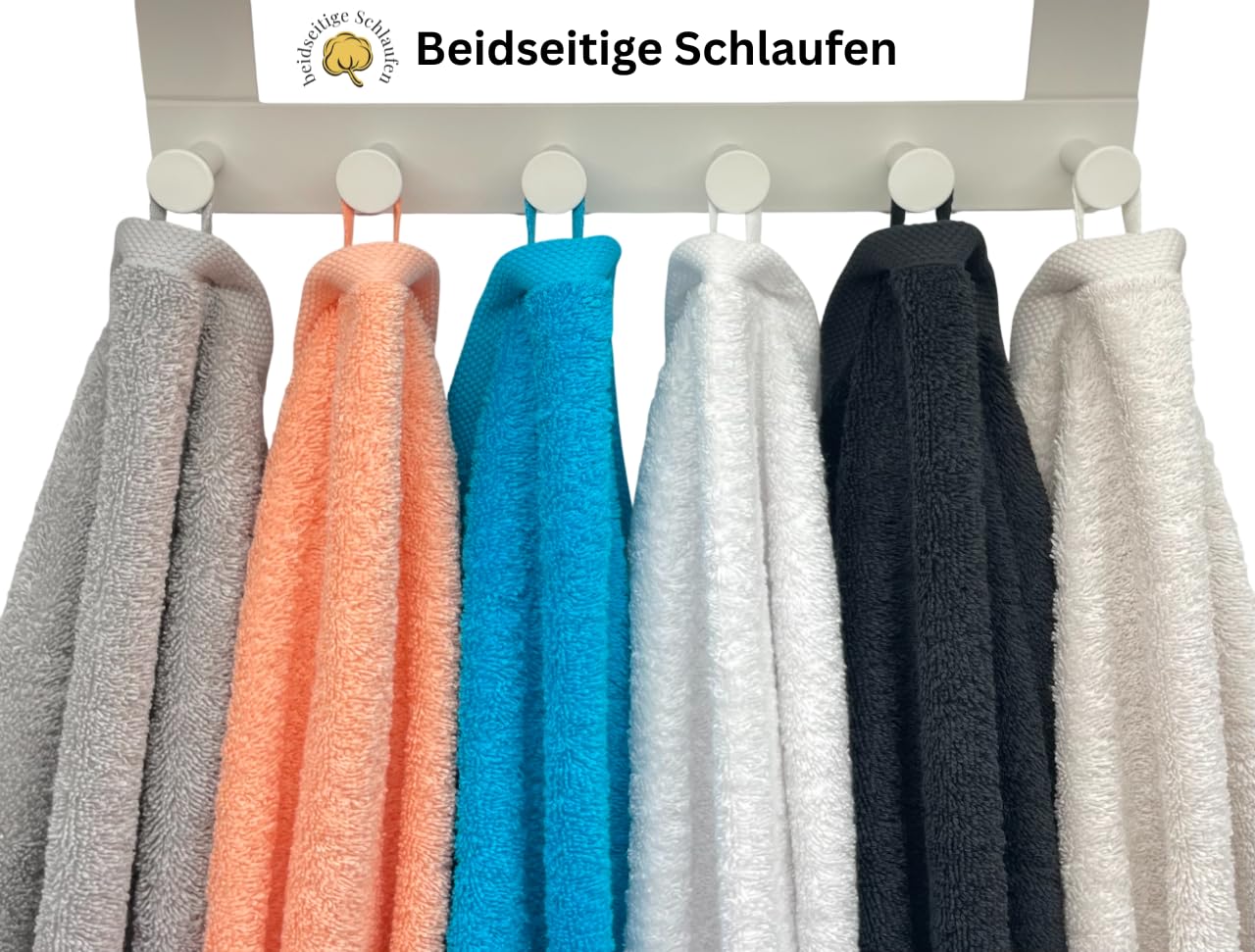 Premium Badetuchset 100% Baumwolle 550 g/m² ÖKOTEX Zertifiziert 2X 50x100 2X 70x140 cm Salmon