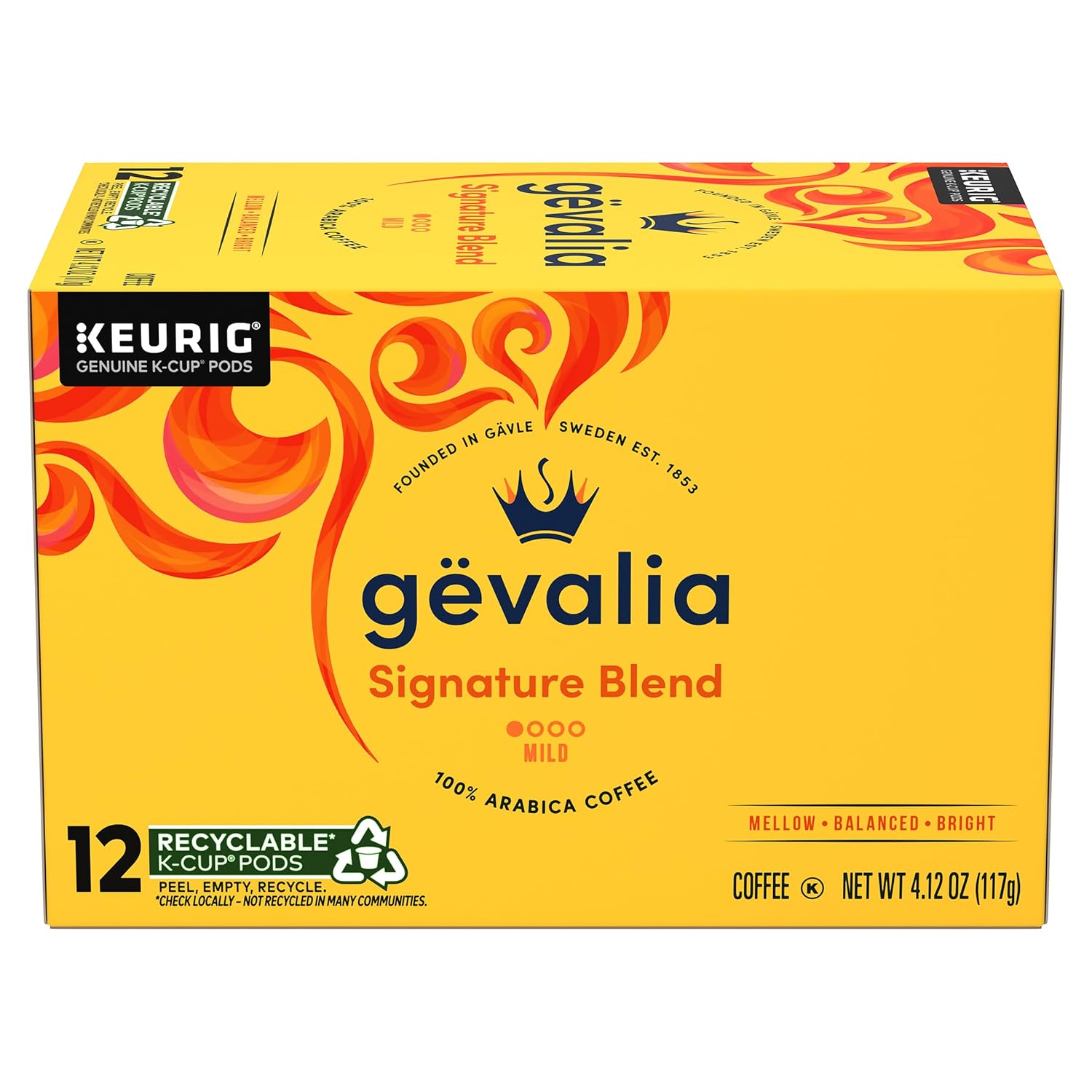 Gevalia Signature Blend Mild Light Roast K-Cup® Coffee Pods, 12 ct Box (Pack of 3)