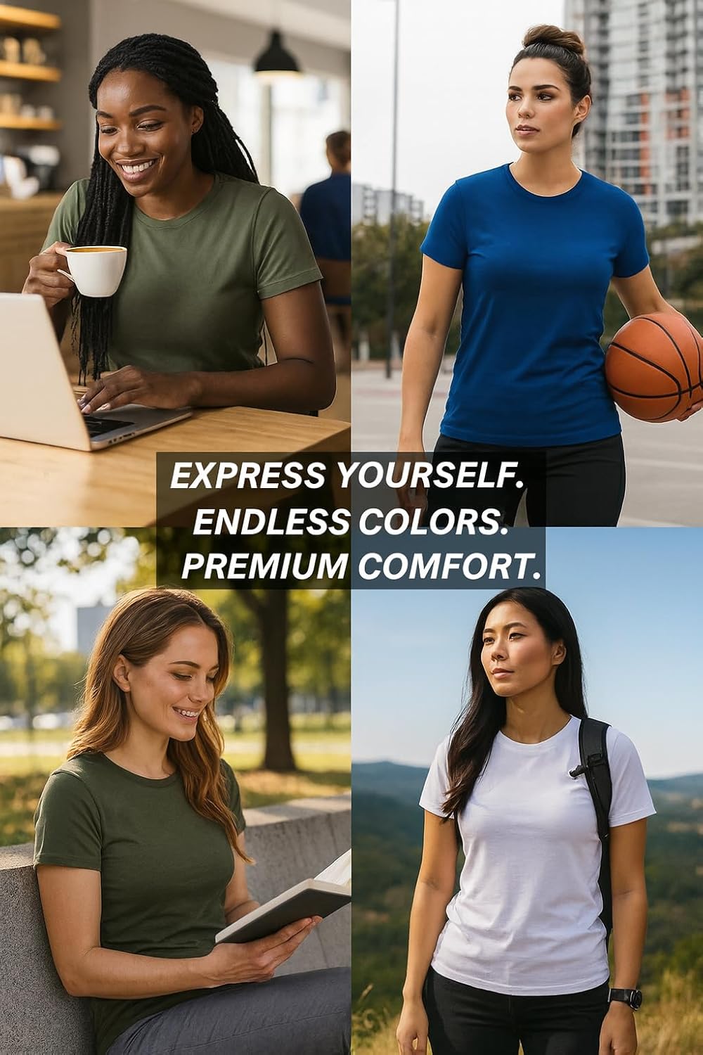 Women's 100% Cotton Crew Neck T-Shirt Classic Fit Plain Breathable & Soft Short Sleeve Tee | Pack of 1 - Image 5