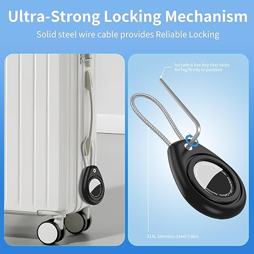 Miniatura 3 de HATALKIN for AirTag Holder for Apple AirTag (1st & 2nd Generation), 4 Pack AirTag Keychain Waterproof Shockproof Air Tag Case with Secure Key Ring