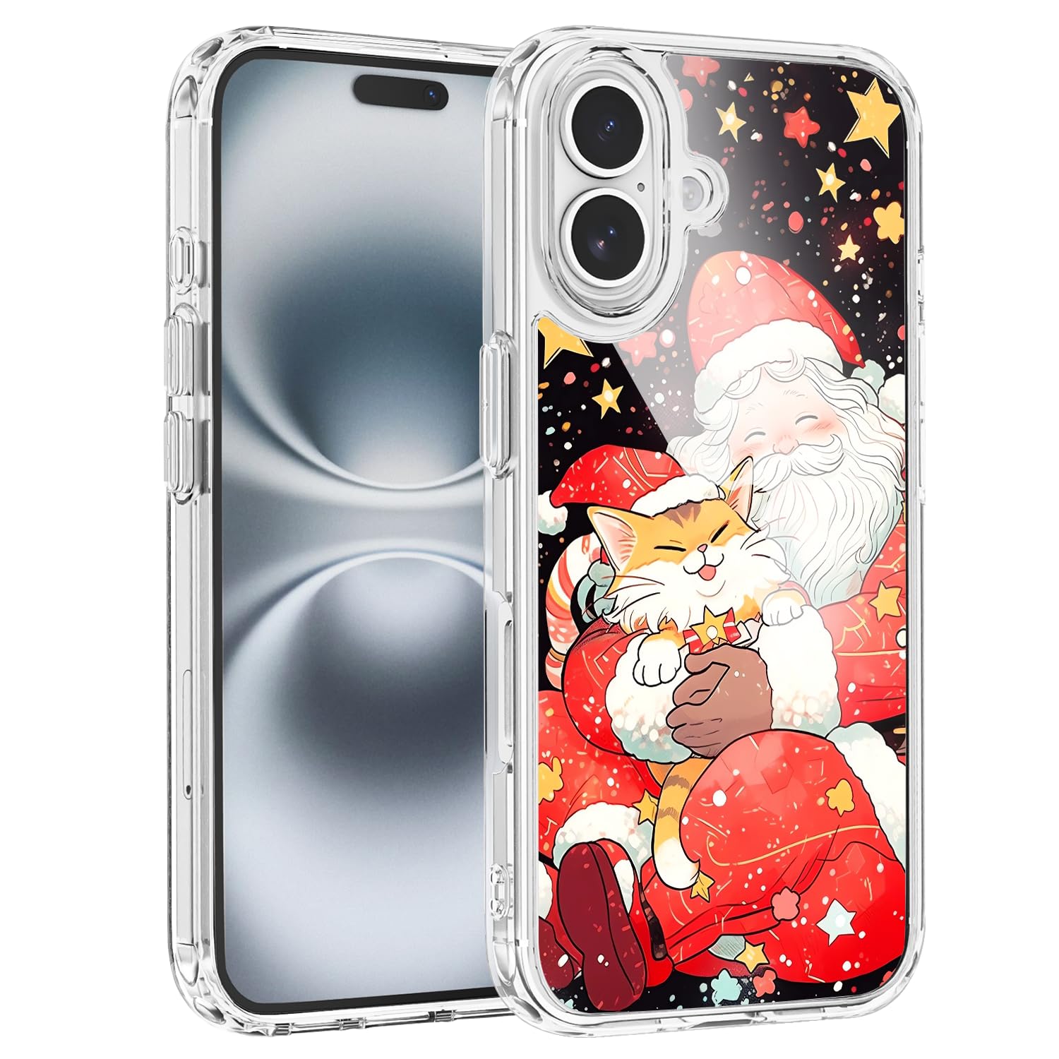 Coque Noël iPhone 16 Plus acrylique antichoc pour éviter les rayures et les chutes - 8