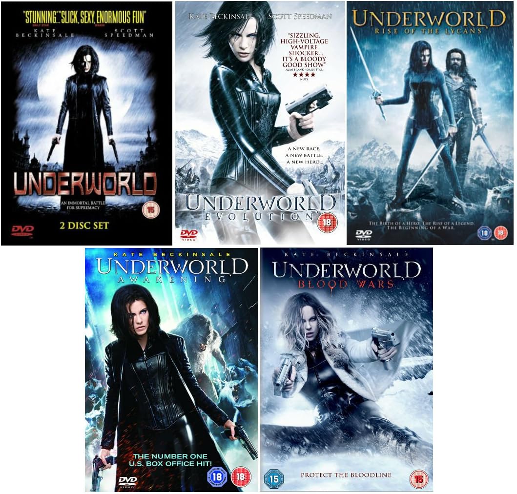 Underworld 1-5 Complete Collection - Underworld + Underworld: Evolution + Underworld: Rise of the Lycans + Underworld: Awakening + Underworld: Blood Wars