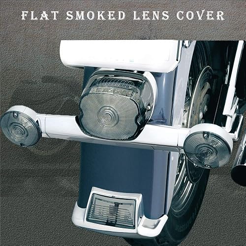 Miniatura 5 de Señal de giro LED frontal 1157, 3 14 pulgadas plana Switchback luz de carrera para motocicleta con cubierta de lente ahumada para Harley Road Glide,