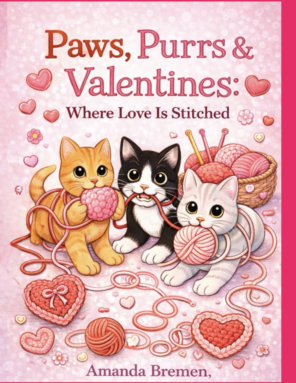 Paws, Purrs & Valentines: Where Love Is Stitched (Three Kittens and a Ball of Yarn)