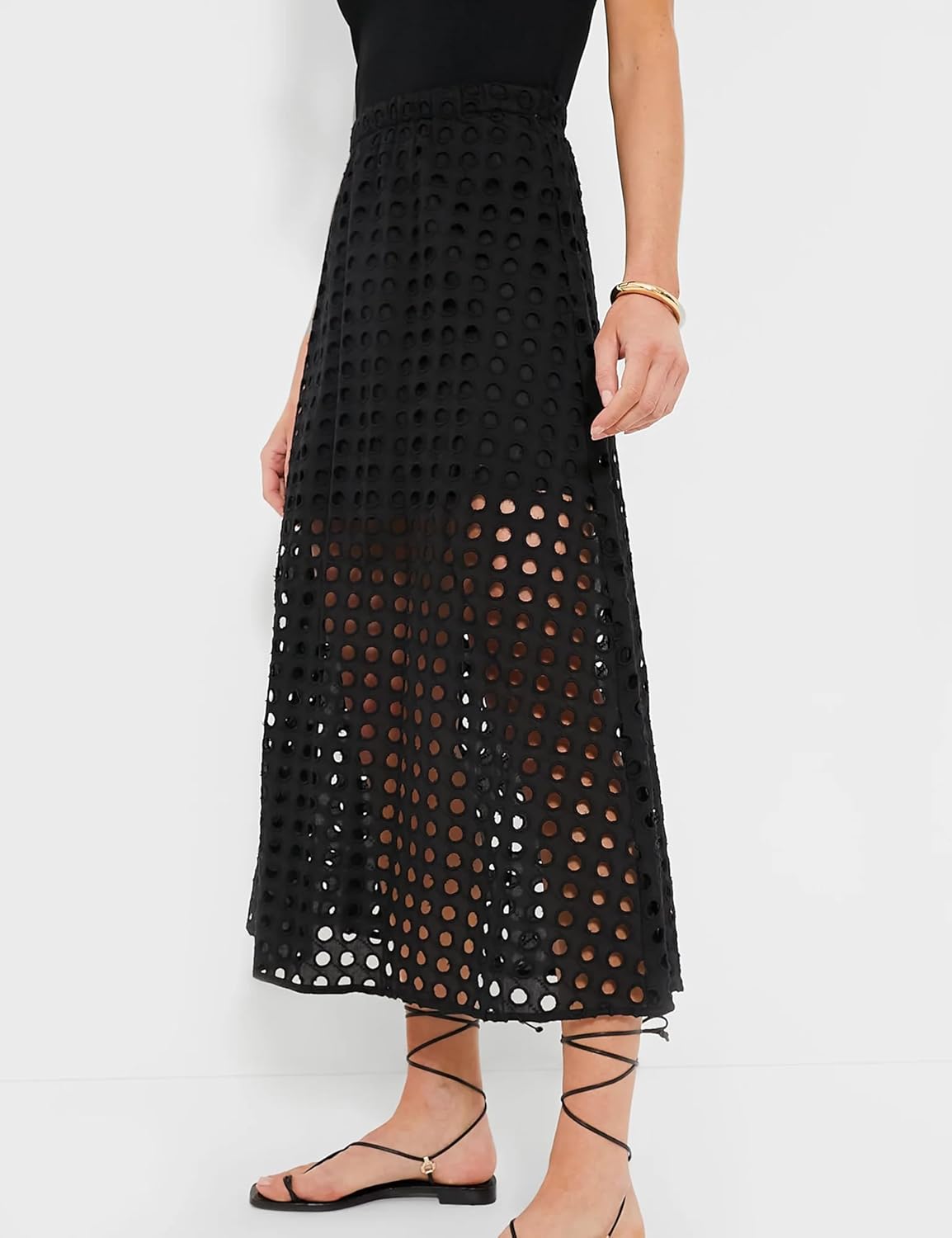 Fiona Jolin 2026 Women Summer Casual Eyelet Bohemian Maxi Skirt Beach Long Skirt with Mini Underneath - Image 6