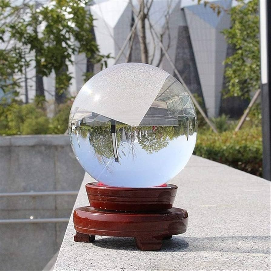 水晶  ガラス大玉付き Amazon.co.jp: Jinmai 装飾 透明なガラス水晶玉球写真小道具レンズ