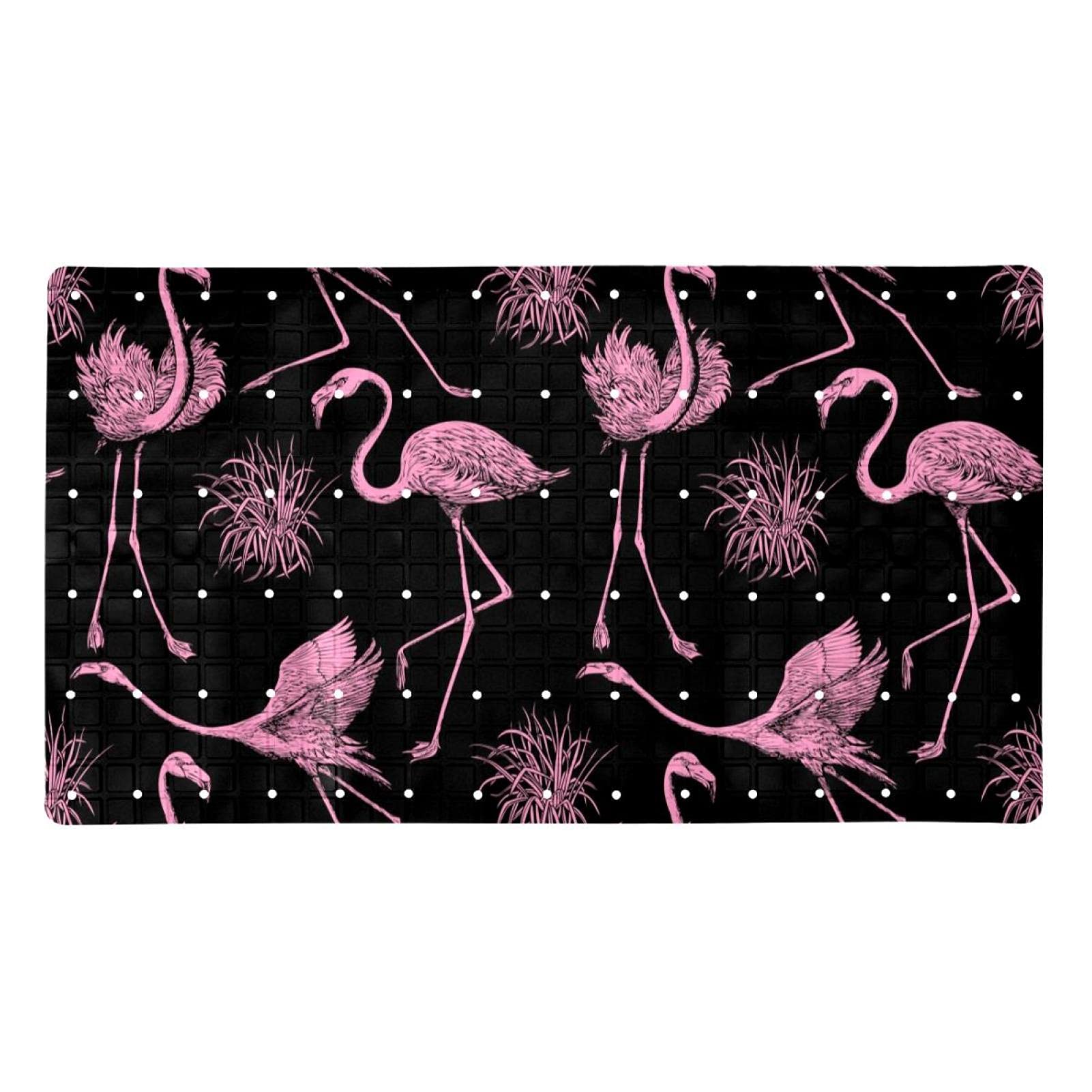 Tapis de bain antidérapant sans BPA flamants roses pour baignoire sans glissade