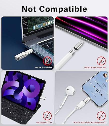 Miniatura 2 de Dumsud Adaptador Lightning a USB C, conector de carga USB C para iPhone serie 15, cable de iluminación i-OS a adaptador USB C compatible con