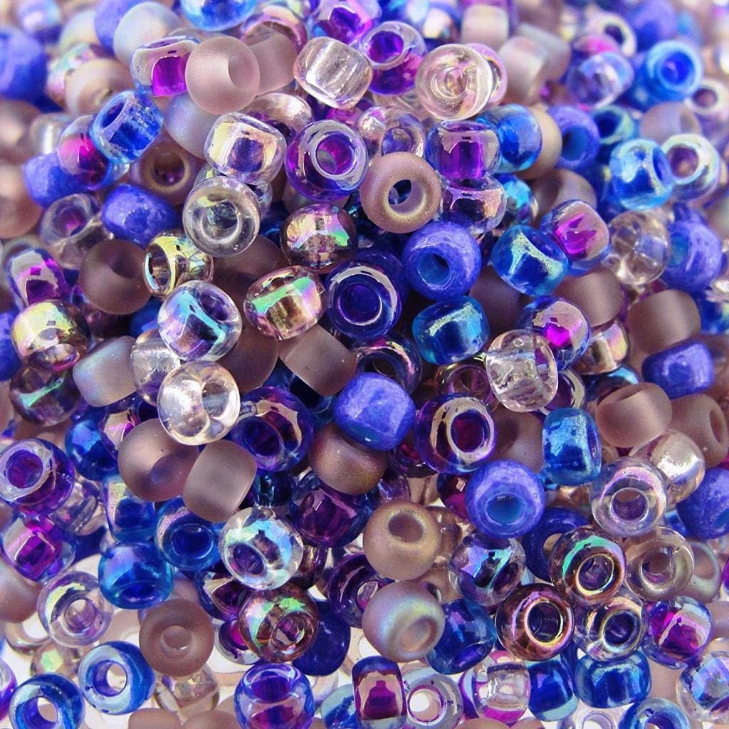 Round Seed Beads Size 8/0 22g Lilacs Mix