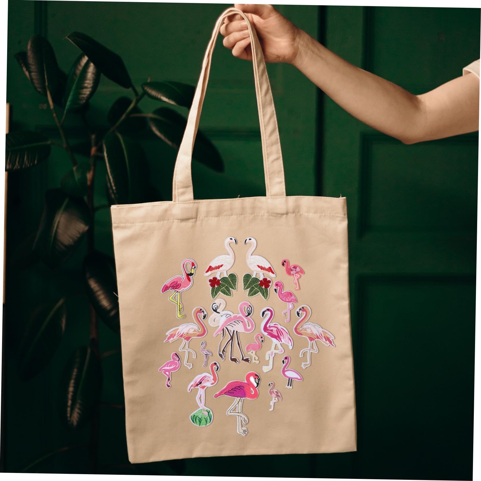 NUOBESTY 48stücke Teiliges Set Flamingo-aufnäher Zum Aufbügeln Stickerei Applikationen Für Kreative Bekleidungsaccessoires Zum Reparieren Und Dekorieren Von Kleidung Taschen Und Hüten