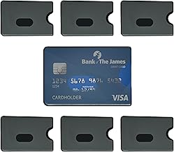 Pack of 6 Credit Card Protectors, RFID Card Holder, Credit Card and Contactless Card Protection, 91 mm x 59 mm