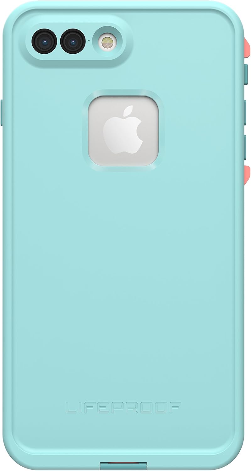 Lifeproof FRĒ SERIES Waterproof Case for iPhone 8 PLUS & 7 PLUS (ONLY) - Retail Packaging - WIPEOUT (BLUE TINT/FUSION CORAL/MANDALAY BAY)
