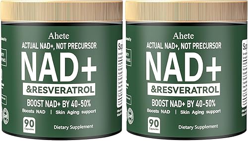 Miniatura 25 de Suplemento de resveratrol NAD, apoya la energía, la concentración y el envejecimiento saludable, suplemento de 900 mg de NMNH por porción, 90