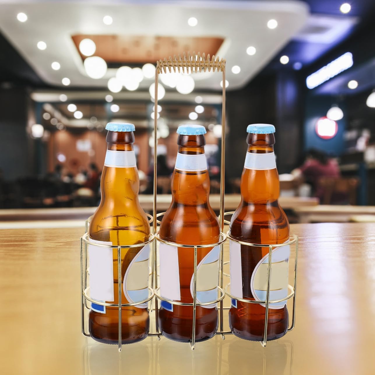 ULTECHNOVO Beer Bottle Carrier Rack Craft Beer Bottle Holding Container Insulated Holder Basket for Outdoor Use