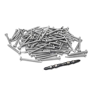#10 x 1-1/2" 38mm Phillips Pan Head Self Drilling Screws 410 Stainless Steel Self Tapping Screws 100 Pcs