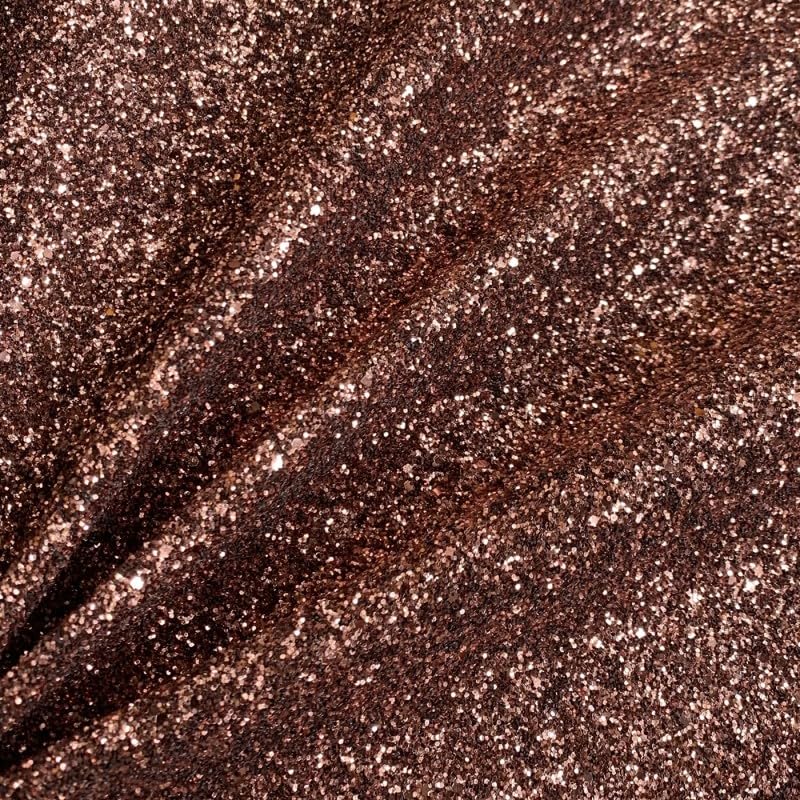 EU Fabrics Glitter Sparkles Fabric | Shiny Material for Wall Coverings and Displays | Suitable for Home Decor, Art and Crafts | Glitter Sparkly Fabric by The Metre (Rose Gold, 1 Metre x 135cm)