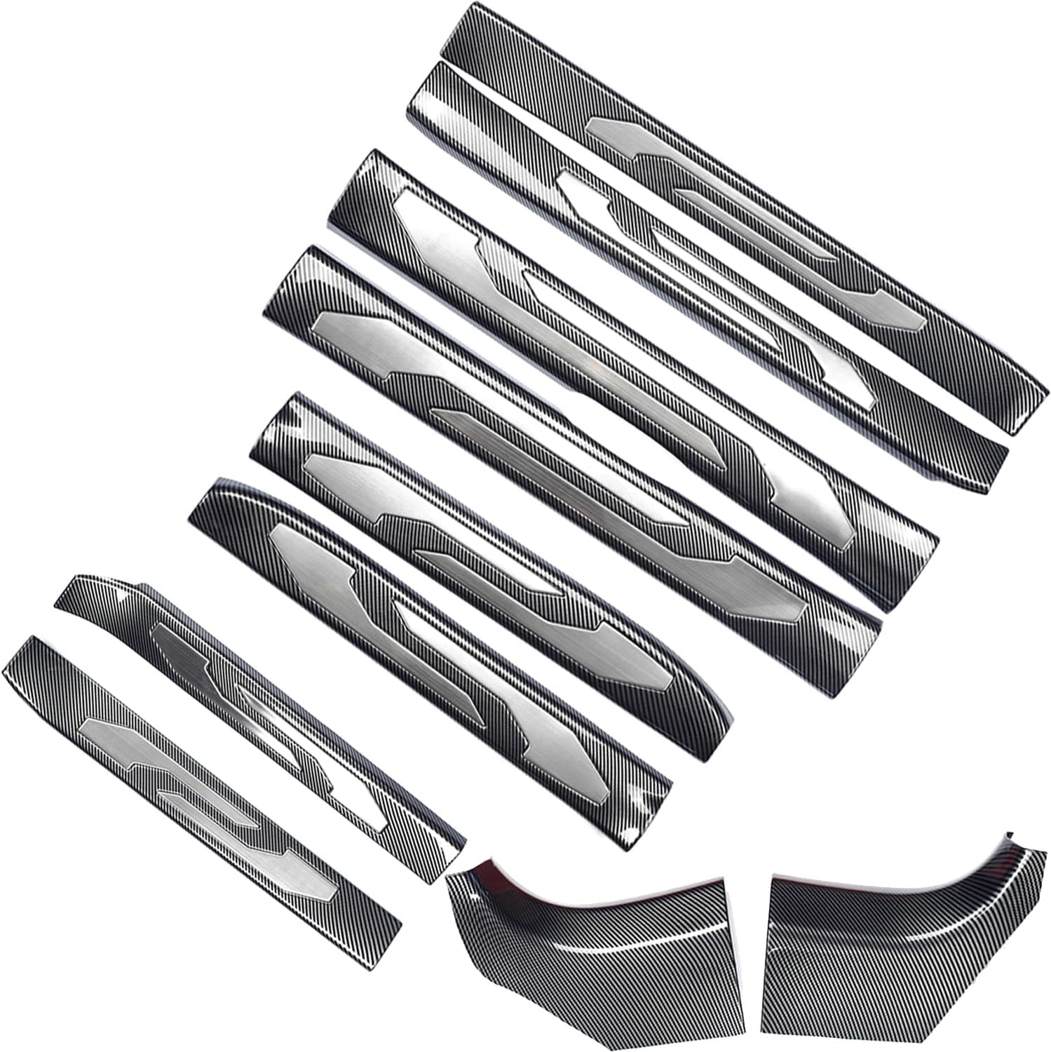 10 Pcs Car Door Sill Protector for 2016-2023 Toyota Tacoma Double & Crew Cab - Premium Stainless Steel & ABS Plastic Door Entry Guards for Tacoma - Easy Install, Scratch Resistant, Waterproof