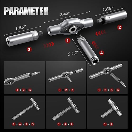 Miniatura 4 de Destornillador DIY 24 en 1, 2026 Nuevo juego de destornilladores magnéticos de punta múltiple 24 en 1, caja de herramientas multifuncional, juego de