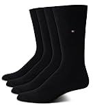 Mens Dress Socks - 4 Pack Lightweight Cotton Blend Everyday Crew Work Socks for Men for Casual & Formal Wear
