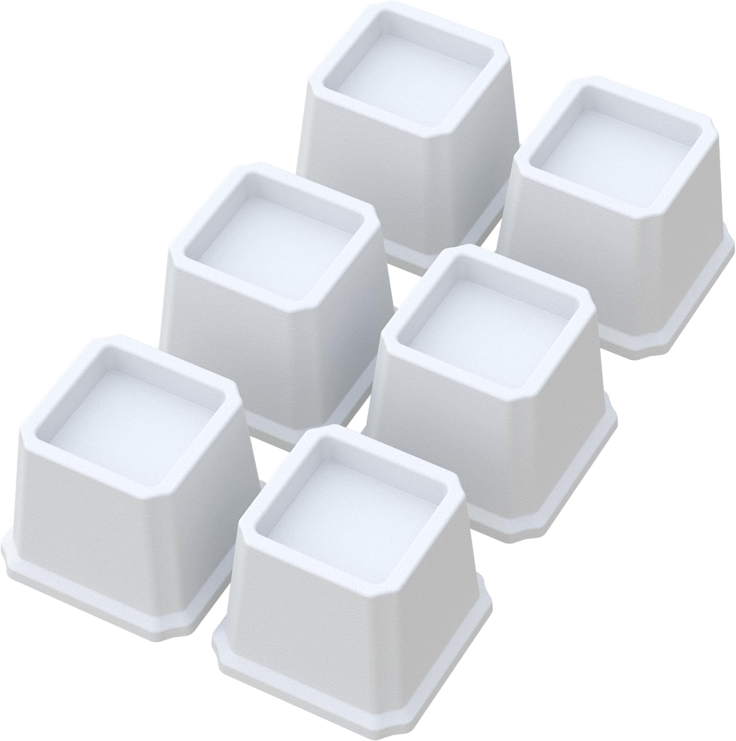 Amazon.com: Ryehaliligear 4-Pack 3 Inch Bed Risers, Furniture Risers ...
