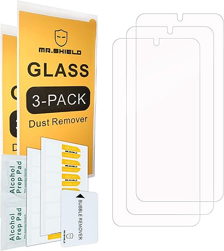 Miniatura 2 de Mr.Shield [Paquete de 3] Protector de pantalla para Samsung Galaxy A25 5G [vidrio templado] [vidrio japonés con dureza 9H] Protector de pantalla