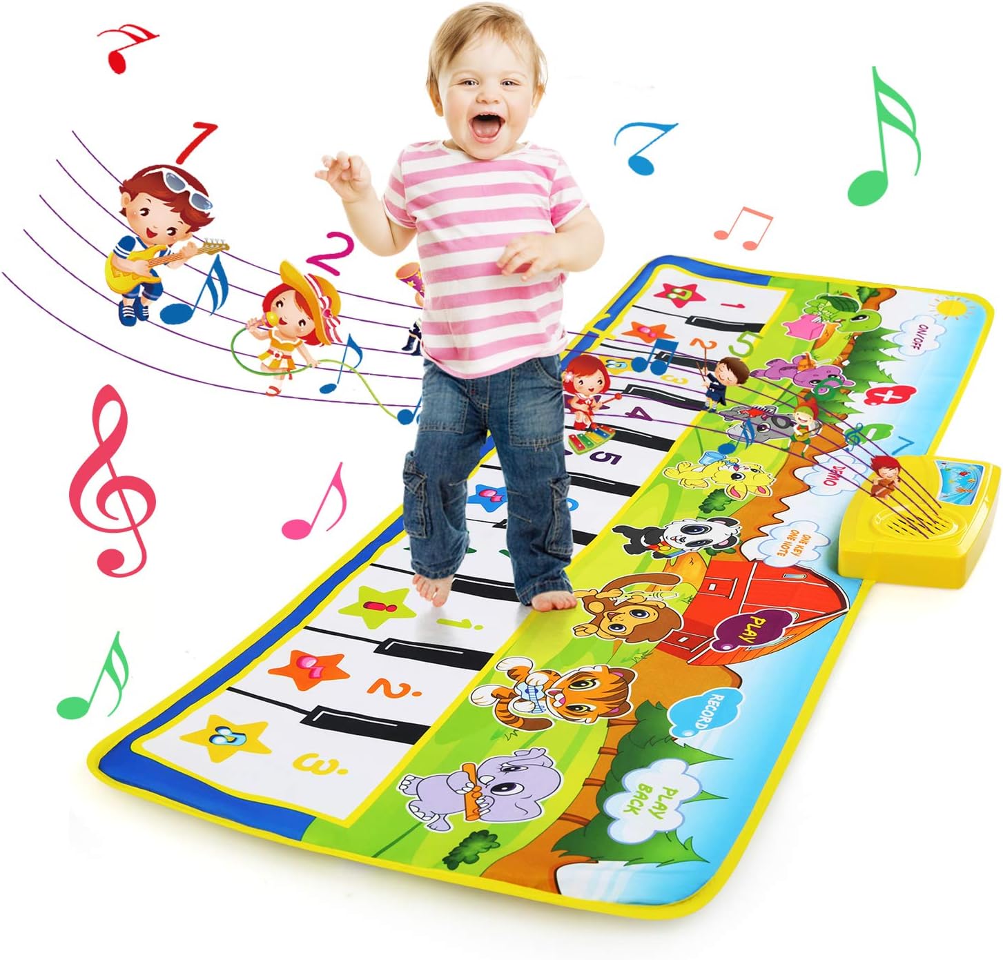BelleStyle Toys for 36 Years Old Kids, Music Mat for Toddlers, Piano