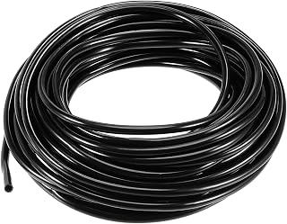 uxcell 33ft Drip Irrigation Hose PVC Vinyl Tubing, 1/8"(3mm) ID 4mm OD Black Water Hose
