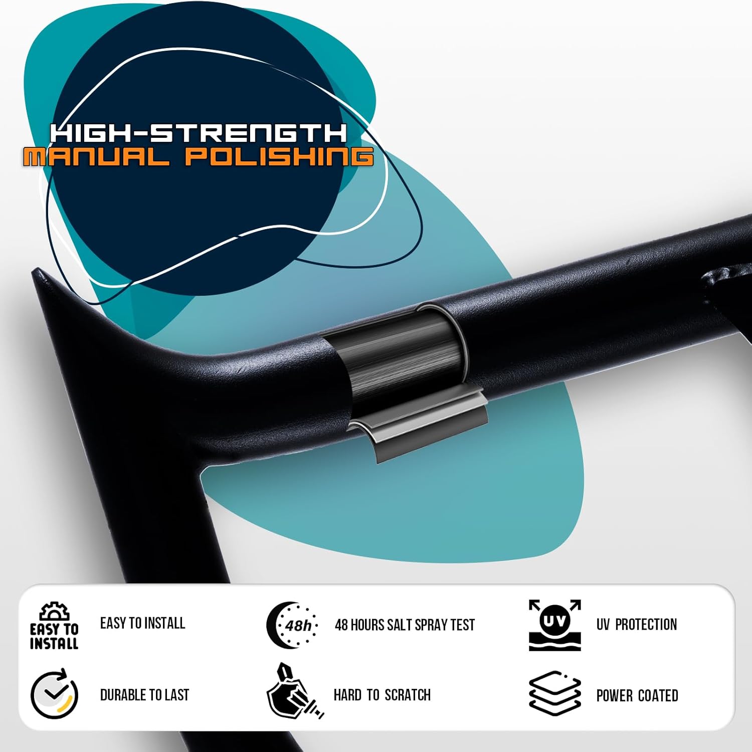 Crash Bar Chopped Engine Guard Highway Bar Compatible with Suzuki Boulevard M109 M109R 06-2020 (Black)