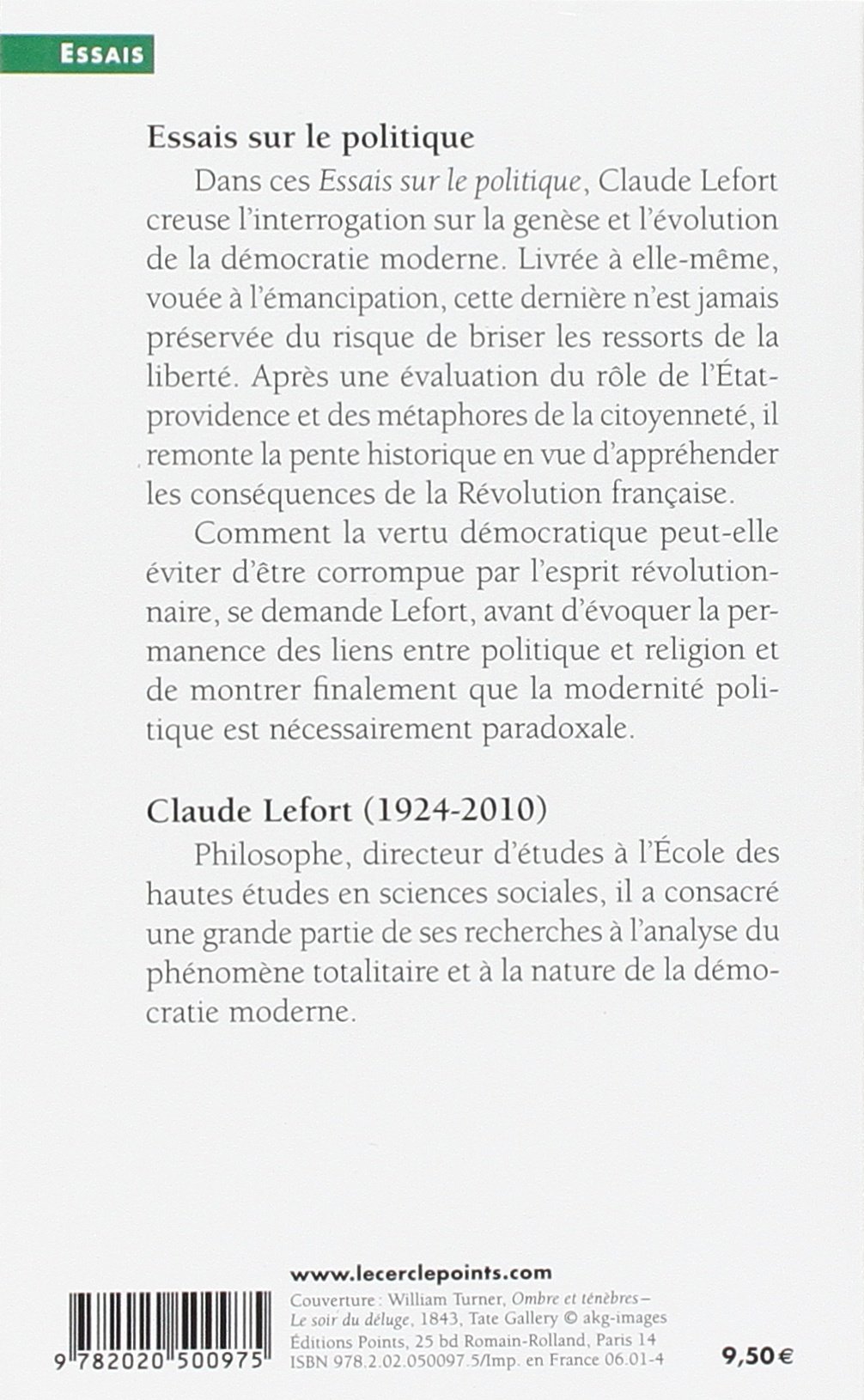 Essais Sur Le Politique. Xixeme-Xxeme Siecles: XIXe-XXe siècles