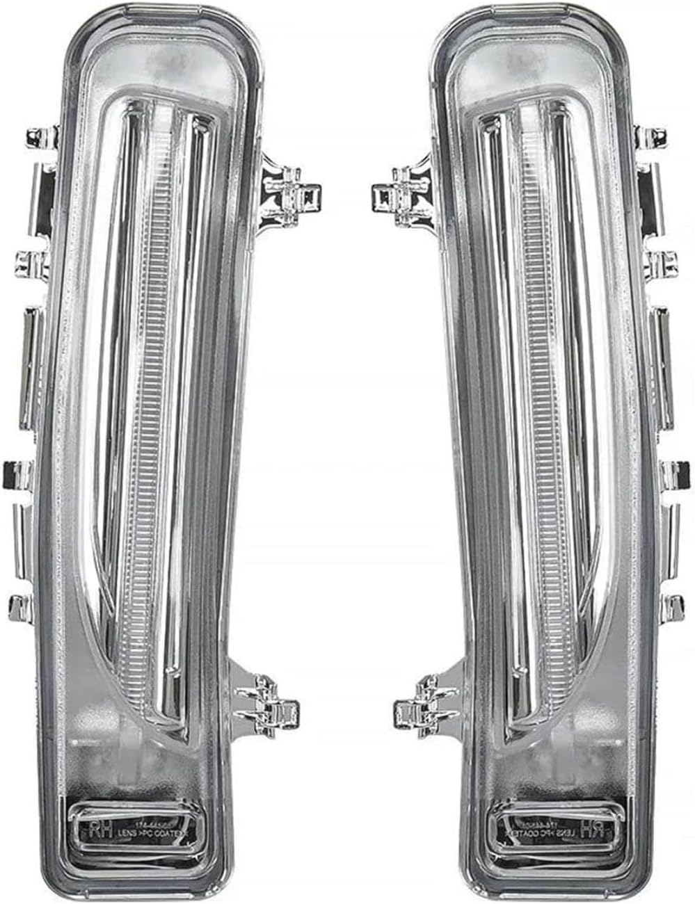 Car Turn Signal Lights Blinker Lights 12V for for Edge 2009 2010 2011 2012 2013 2014 Car LED Daytime Running Light DRL Dynamic Turn Signal White Yellow Blue Fog Lamp(White C)