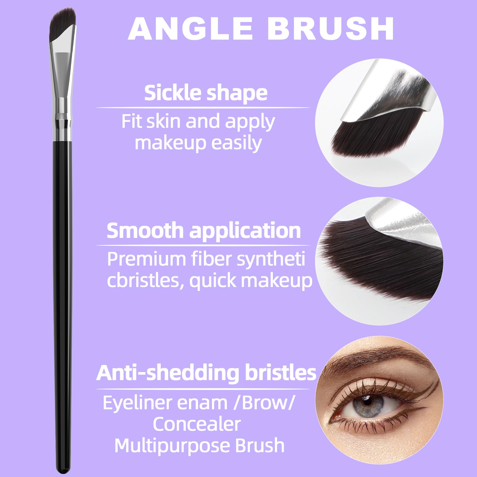 Juego de delineador de ojos, kit de maquillaje impermeable con lápiz delineador líquido, delineador de ojos de gel y pincel delineador de ojos en ángulo, impermeable, resistente a las manchas 5