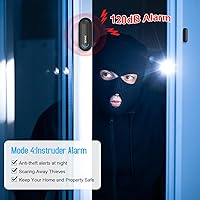 Vista 4 de Pool Door Alarms for Home Security Loud, 0-120 Db Volume Ajustable with 4 Modes, Wireless Door Alarm with Remote for Kids Safety/Dementia