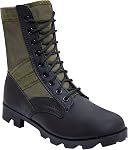 ROTHCO Rothco Bottes de jungle - 8 Inch Botte militaire et tactique pour femme, Hommes , Rugged Tous Terrain léger Chaussures de randonnée Uniforme avec toile respirante